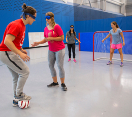 Blind soccer is for everyone - whether or not they have vision challenges.